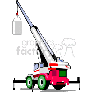 crane truck lifting a concrete pipe