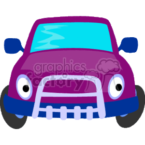 Cartoon Purple Car