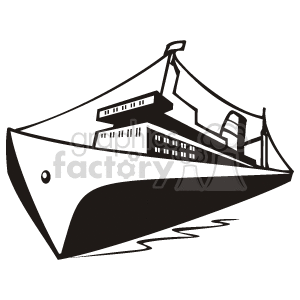 black and white cargo ship