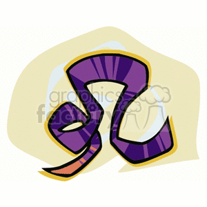 A clipart image of the Leo zodiac symbol in purple with abstract background.