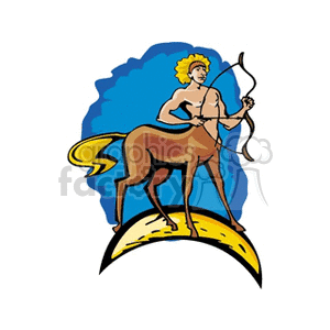 Clipart image of a centaur archer, representing the Sagittarius zodiac sign.