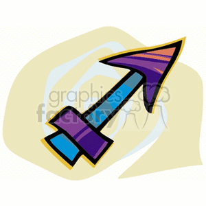A colorful clipart image of an arrow, symbolizing the Sagittarius star sign in horoscope astrology. The arrow is pointed upward with shades of purple and blue, set against a whimsical background.