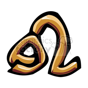 Clipart image of the Leo zodiac sign symbol, part of the astrological symbols representing star signs and horoscopes.