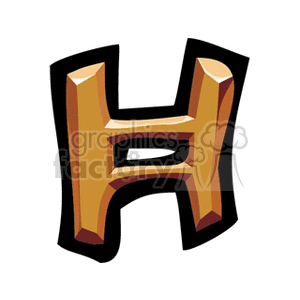 Golden 'H' Star Sign Symbol