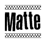 Matte Racing Checkered Flag