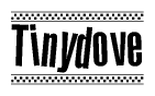 Tinydove Bold Text with Racing Checkerboard Pattern Border