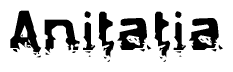 The image contains the word Anitatia in a stylized font with a static looking effect at the bottom of the words