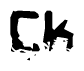 The image contains the word Ck in a stylized font with a static looking effect at the bottom of the words