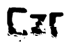 The image contains the word Czr in a stylized font with a static looking effect at the bottom of the words