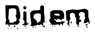 The image contains the word Didem in a stylized font with a static looking effect at the bottom of the words