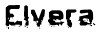 The image contains the word Elvera in a stylized font with a static looking effect at the bottom of the words