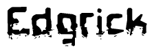The image contains the word Edgrick in a stylized font with a static looking effect at the bottom of the words