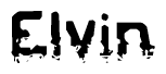 The image contains the word Elvin in a stylized font with a static looking effect at the bottom of the words