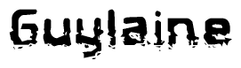 The image contains the word Guylaine in a stylized font with a static looking effect at the bottom of the words