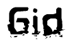 The image contains the word Gid in a stylized font with a static looking effect at the bottom of the words