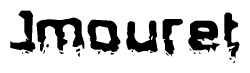 The image contains the word Jmouret in a stylized font with a static looking effect at the bottom of the words