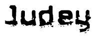 The image contains the word Judey in a stylized font with a static looking effect at the bottom of the words