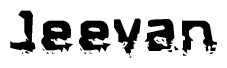 The image contains the word Jeevan in a stylized font with a static looking effect at the bottom of the words