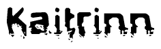 The image contains the word Kaitrinn in a stylized font with a static looking effect at the bottom of the words
