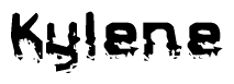 The image contains the word Kylene in a stylized font with a static looking effect at the bottom of the words