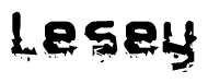 The image contains the word Lesey in a stylized font with a static looking effect at the bottom of the words