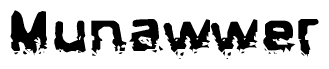 The image contains the word Munawwer in a stylized font with a static looking effect at the bottom of the words