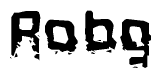 The image contains the word Robg in a stylized font with a static looking effect at the bottom of the words