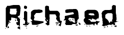 The image contains the word Richaed in a stylized font with a static looking effect at the bottom of the words