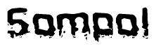 The image contains the word Sompol in a stylized font with a static looking effect at the bottom of the words