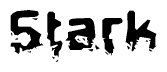 The image contains the word Stark in a stylized font with a static looking effect at the bottom of the words