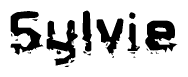 The image contains the word Sylvie in a stylized font with a static looking effect at the bottom of the words