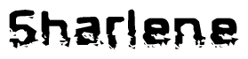 The image contains the word Sharlene in a stylized font with a static looking effect at the bottom of the words