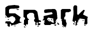 The image contains the word Snark in a stylized font with a static looking effect at the bottom of the words