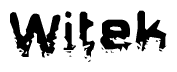 The image contains the word Witek in a stylized font with a static looking effect at the bottom of the words