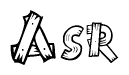 Asr Name Styled with Wooden Planks