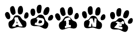Animal Paw Prints with Adine Lettering
