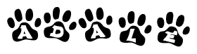 Animal Paw Prints with Adale Lettering