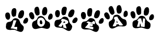 Animal Paw Prints with Lorean Lettering