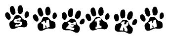 Animal Paw Prints with Sheikh Lettering