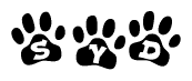 Animal Paw Prints with Syd Lettering