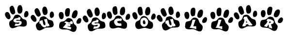 Animal Paw Prints with Suescoullar Lettering