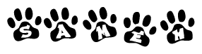 Animal Paw Prints with Sameh Lettering