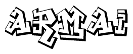 The clipart image features a stylized text in a graffiti font that reads Armai.