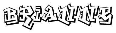 The clipart image features a stylized text in a graffiti font that reads Brianne.