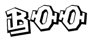 The clipart image features a stylized text in a graffiti font that reads Boo.