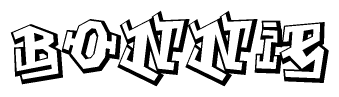The clipart image features a stylized text in a graffiti font that reads Bonnie.