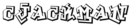 The clipart image features a stylized text in a graffiti font that reads Cjackman.