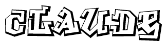 The clipart image features a stylized text in a graffiti font that reads Claude.