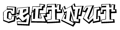 The clipart image features a stylized text in a graffiti font that reads Celtnut.