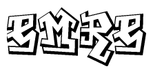 The clipart image features a stylized text in a graffiti font that reads Emre.